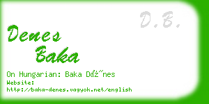 denes baka business card